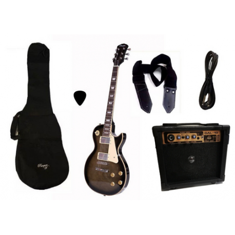 Combo Guitarra Electrica Parquer Lp Negra 3 Amplificador 10w ICBC Mall