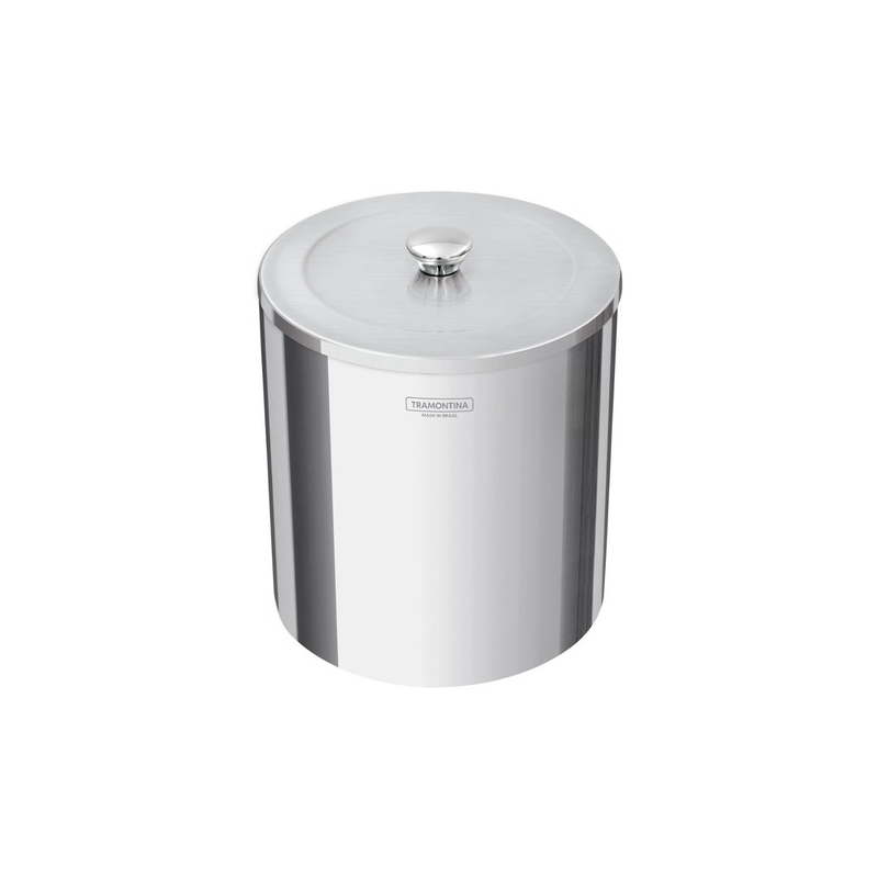 Cesto Tacho Basura Acero Inox 5lt Pulido Tapa Tramontina ICBC Mall