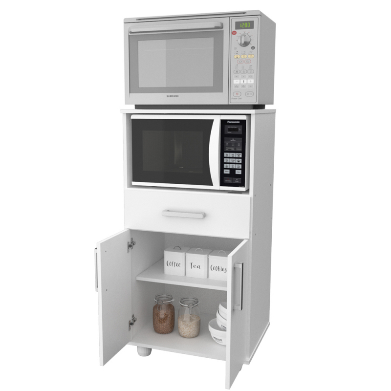 Portamicroondas + grill express blanco melamina (10159) ICBC Mall