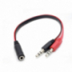 Adaptador Ficha 3,5 Hembra a Doble Jack