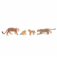 Playsets Animal World familia Leopardo Pack x 4