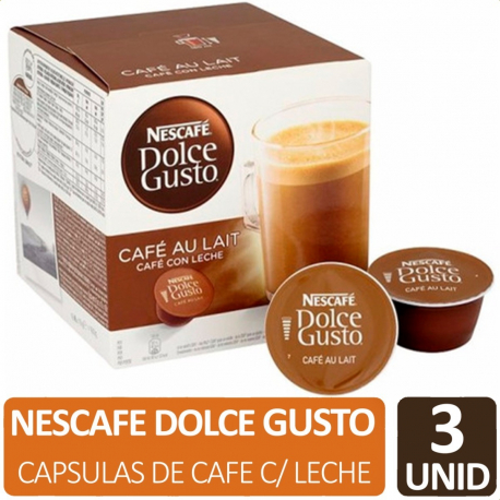 Pack X3 Capsulas Cafe Nescafe Dolce Gusto Au Lait 16cap - ICBC Mall