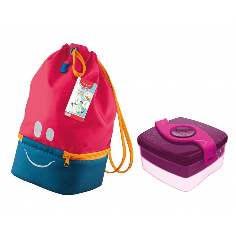 COMBO PORTA ALIMENTO MAPED + LUNCH BAG KIDS ROSA ICBC Mall