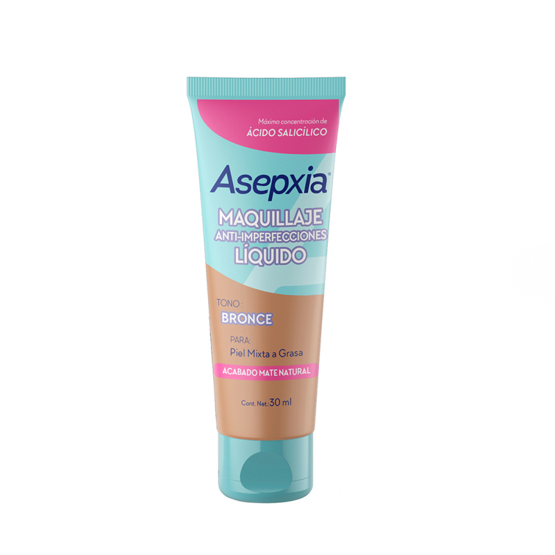 Asepxia Maquillaje Anti Imperf Liquido Skin Bronce 30ml - ICBC Mall