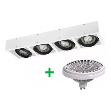 Plafon Led Techo Lampara Led Ar111 12w Cuadrado