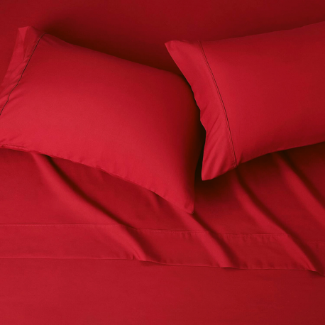 Juego sábanas verano preto-vermelho - Cama 105 - Matbotex