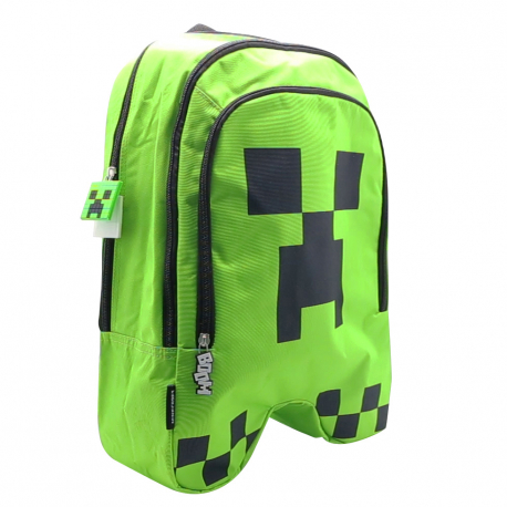 Mochila C/Carrito 18 Minecraft Escolar Grande