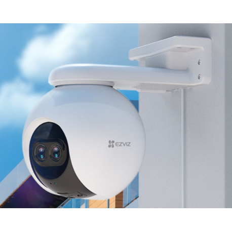 EZVIZ Cámara de seguridad para exteriores, cámara WiFi  panorámica/inclinación/zoom 1080P, zoom mixto de 8 × y cámara de seguridad  de detección de