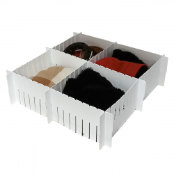 Set X2 Cajas organizadoras con tapa canasta mimbre plástico Café ENERGY  PLUS