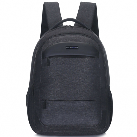 Mochila Negra Cecchini Porta Notebook Amplia Clásica Bolsillos