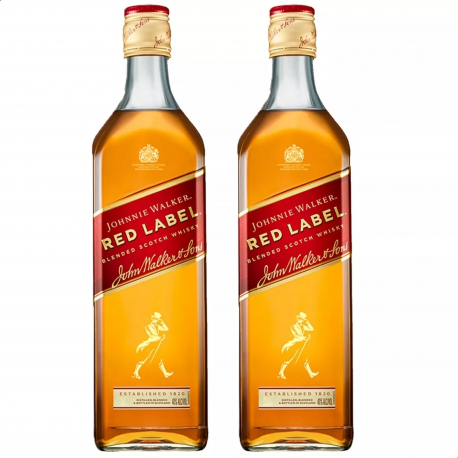 Johnnie Walker Red Label Rojo con Estuche Botella 1 Litro