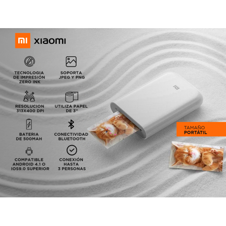 Impresora De Fotos Xiaomi Mi Portable Photo Printer + 5 Carga Papel - ICBC  Mall