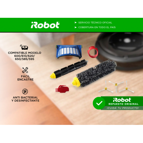 Pack Completo Para Roomba Serie 600: 3 Filtros, 1 Pack De Cepillos