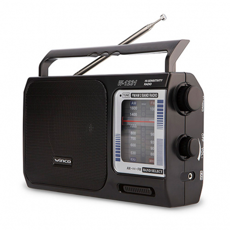 Winco W1231 Radio Portatil Am/fm Pilas Y Electrica Manija - WINCO