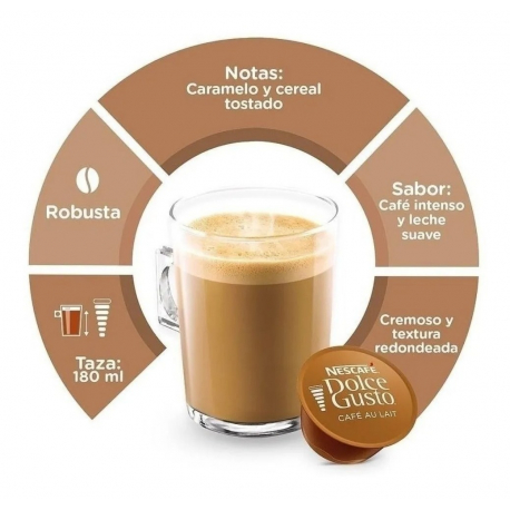 Pack X3 Capsulas Cafe Nescafe Dolce Gusto Au Lait 16cap - ICBC Mall
