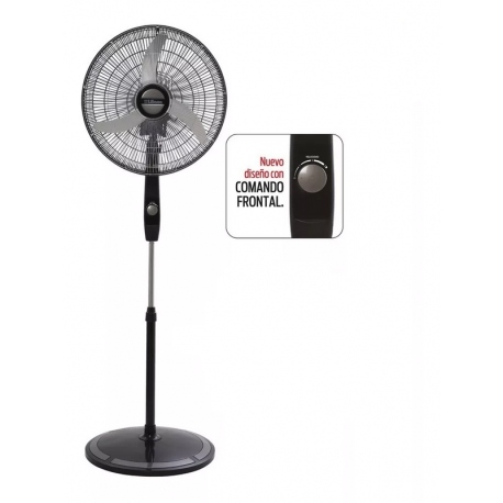 LILIANA VENTILADOR DE PIE VVPC-20B 20 PARRILLA CROM COMANDO FRONTAL ASPAS  METALICAS