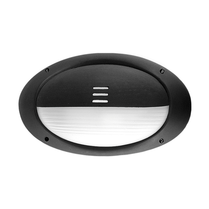 Aplique exterior de pared Tortuga ovalada con visera Faroluz ICBC Mall