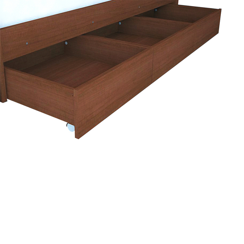 Cajonera melamina con ruedas bajo cama Mosconi TABACO ICBC Mall